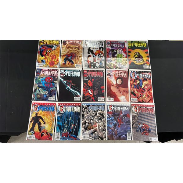 (15) MARVEL PETER PARKER SPIDER-MAN COMIC BOOKS; COMPLETE RUN #21-35