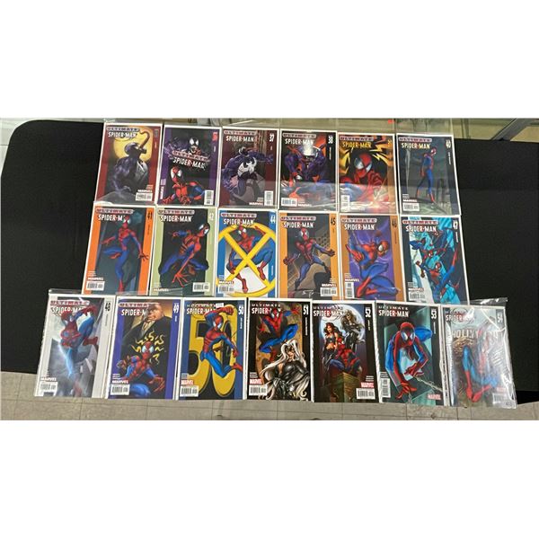 (19) MARVEL ULTIMATE SPIDER-MAN COMIC BOOKS; #35-42, #44-54