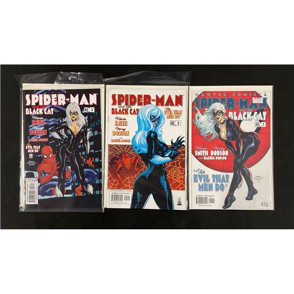 (3) MARVEL SPIDER-MAN AND THE BLACK CAT COMIC BOOKS; COMPLETE RUN #1-3
