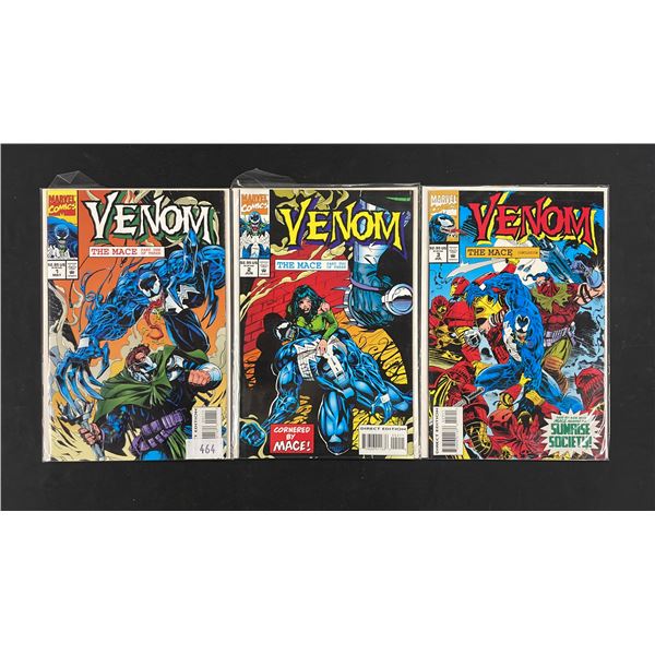 (3) MARVEL VENOM THE MACE COMIC BOOKS; #1-3
