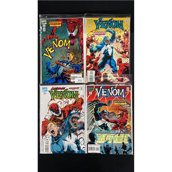 (4) MARVEL VENOM CARNAGE UNLEASHED COMIC BOOKS; #1-4