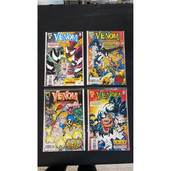 (4) MARVEL VENOM SEPARATION ANXIETY COMIC BOOKS; #1-4