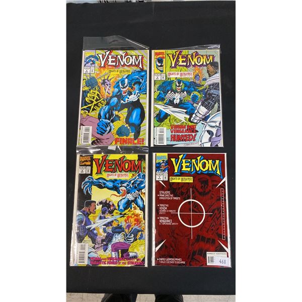 (4) MARVEL VENOM NIGHTS OF VENGEANCE COMIC BOOKS; #1-4