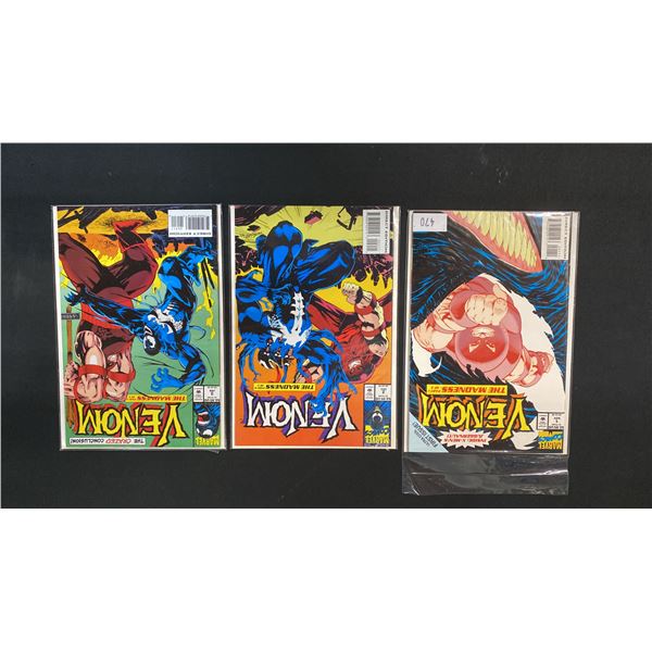 (3) MARVEL VENOM THE MADNESS COMIC BOOKS; #1-3