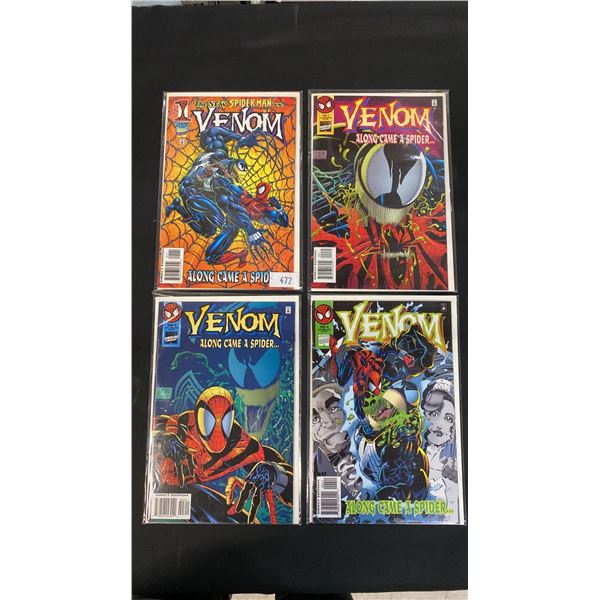 (4) MARVEL VENOM ALONG CAME A SPIDER COMIC BOOKS; #1-4