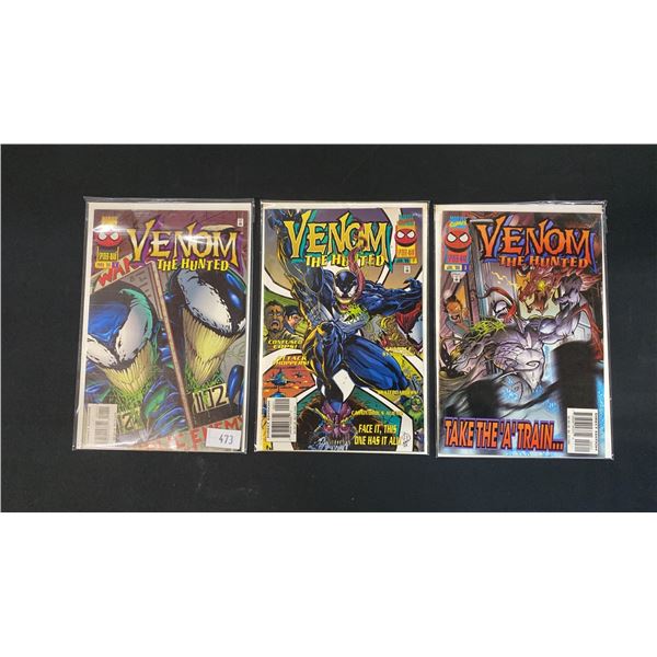 (3) MARVEL VENOM THE HUNTED COMIC BOOKS; #1-3