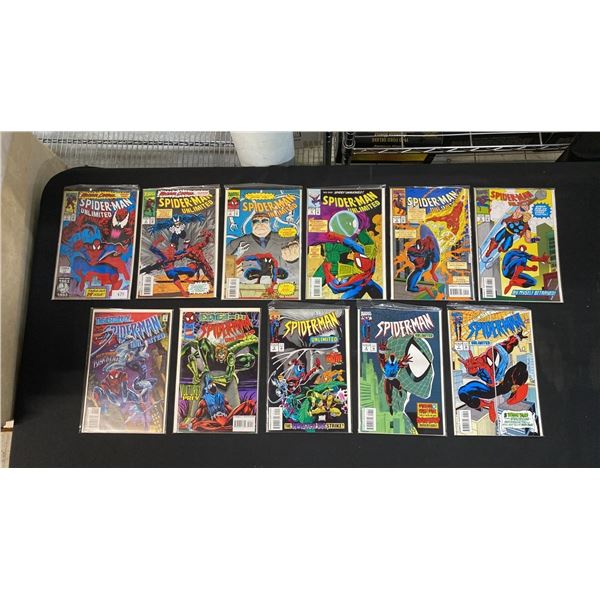 (11) MARVEL SPIDER-MAN UNLIMITED COMIC BOOKS; COMPLETE RUN #1-11