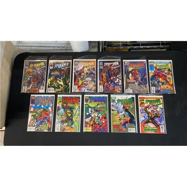 (11) MARVEL SPIDER-MAN UNLIMITED COMIC BOOKS; COMPLETE RUN #12-22