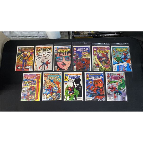 (11) MARVEL UNTOLD STORIES OF SPIDER-MAN COMIC BOOKS; #14-22, MARVEL '96 & MARVEL '97