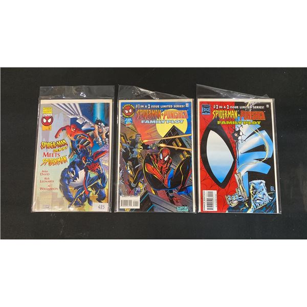 (3) MARVEL SPIDER-MAN COMIC BOOKS; SPIDER-MAN 2099 MEETS SPIDER-MAN & SPIDER-MAN PUNISHER FAMILY ...