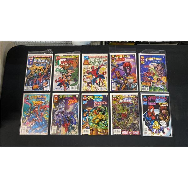 (10) MARVEL SPIDER-MAN TEAM-UP COMIC BOOKS; #1-7 & NEW SERIES #1-3