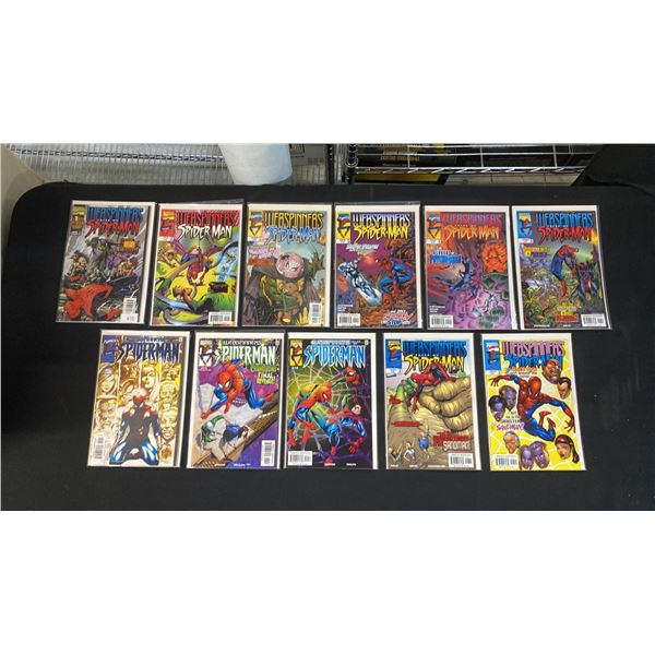 (11) MARVEL WEBSPINNERS TALES OF SPIDER-MAN COMIC BOOKS; #1-8 & #10-12