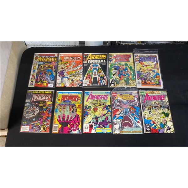 (10) MARVEL ANNUAL THE AVENGERS COMIC BOOKS; #9 & #11-20