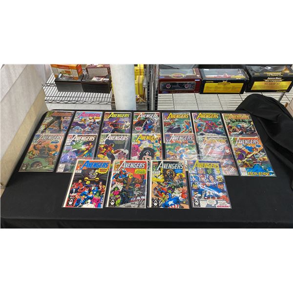 (18) MARVEL THE AVENGERS COMIC BOOKS; COMPLETE RUN #315-332