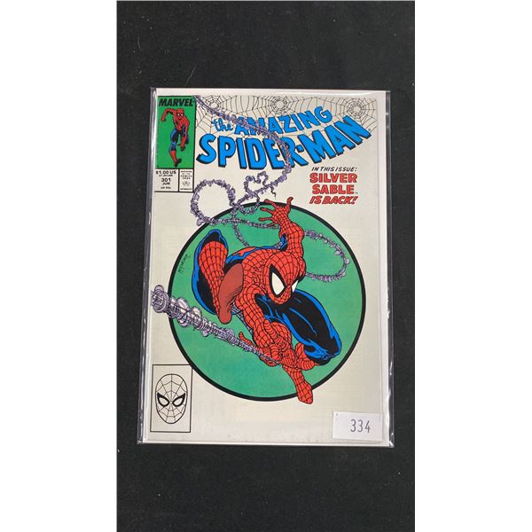 MARVEL THE AMAZING SPIDER-MAN #301 COMIC BOOK; ICONIC COVER
