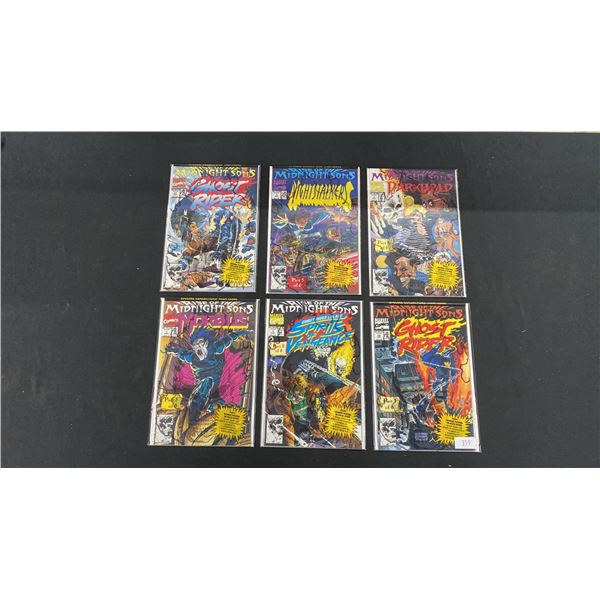 (6) MARVEL RISE OF THE MIDNIGHT SON'S COMIC BOOKS; COMPLETE SERIES #1-6
