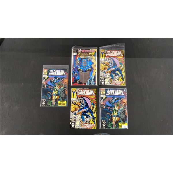 (4) MARVEL DARKHAWK #1 & #2 COMIC BOOKS & MARVEL TRANSFORMERS GENERATION 2 #1 COMIC BOOK