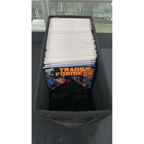 BOX OF ASSORTED DW TRANSFORMERS COMIC BOOKS; FULL RUNS