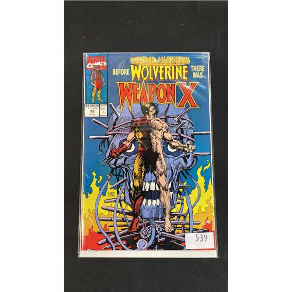 MARVEL COMICS PRESENTS WOLVERINE - WEAPON X #72 COMIC BOOK