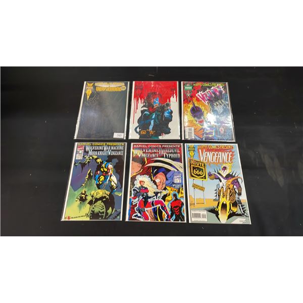 (6) MARVEL COMICS PRESENTS VENGEANCE COMIC BOOKS; #144, 146, 147, 149, 151 & 152