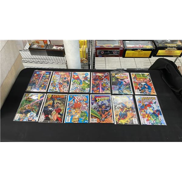 (12) ASSORTED MARVEL, DC & AMALGAM COMIC BOOKS