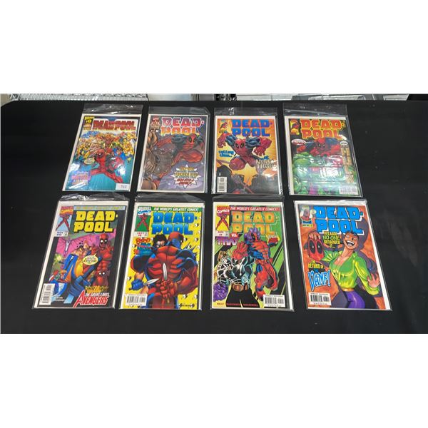 (8) MARVEL DEADPOOL COMIC BOOKS; #0-2, 4, #6-8 & #10