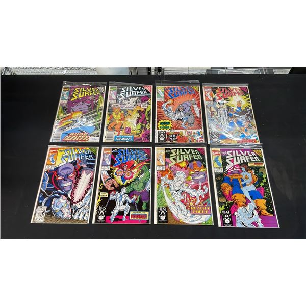 (8) MARVEL THE SILVER SURFER THE INFINITY GAUNTLET CROSSOVER COMIC BOOKS; #51-59
