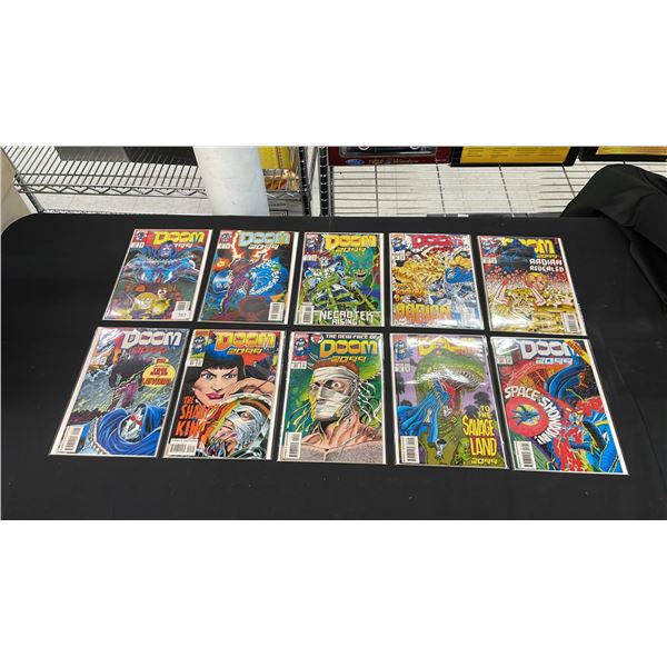 (10) MARVEL DOOM 2099 COMIC BOOKS; #11-13, 15, 17, #18-22