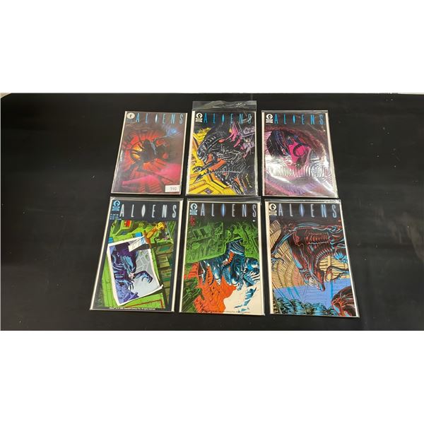 (6) DARK HORSE COMICS ALIENS COMIC BOOKS; COMPLETE RUN #1-6