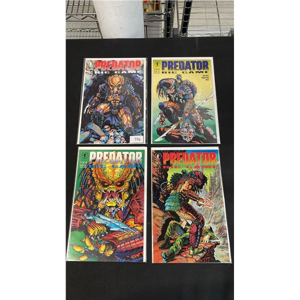 (4) DARK HORSE COMICS PREDATOR BIG GAME COMIC BOOKS; #1-4