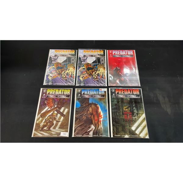 (6) DARK HORSE COMICS PREDATOR RACE WAR COMIC BOOKS; #0-5