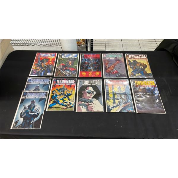 (11) DARK HORSE COMICS TERMINATOR COMIC BOOKS; HUNTERS & KILLERS #1-3, SECONDARY OBJECTIVES #1-4,