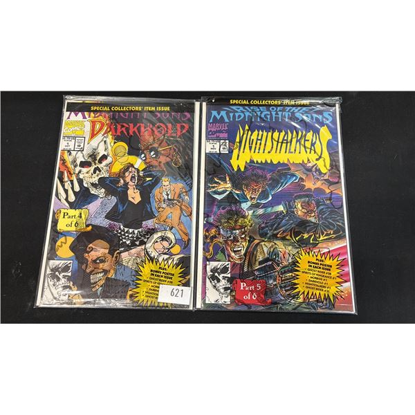 MARVEL MIDNIGHT SON'S DARKHOLD #1 COMIC BOOK & RISE OF THE MIDNIGHT SON'S NIGHTSTALKER'S #1 COMIC