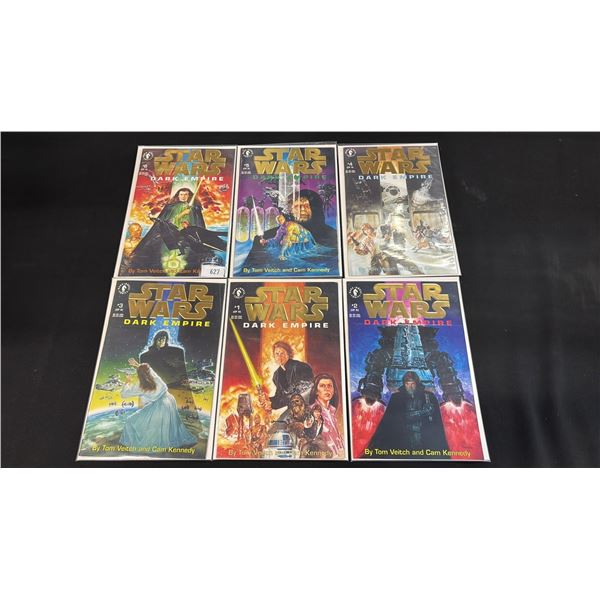 (6) DARK HORSE COMICS STAR WARS DARK EMPIRE COMIC BOOKS; #1-6