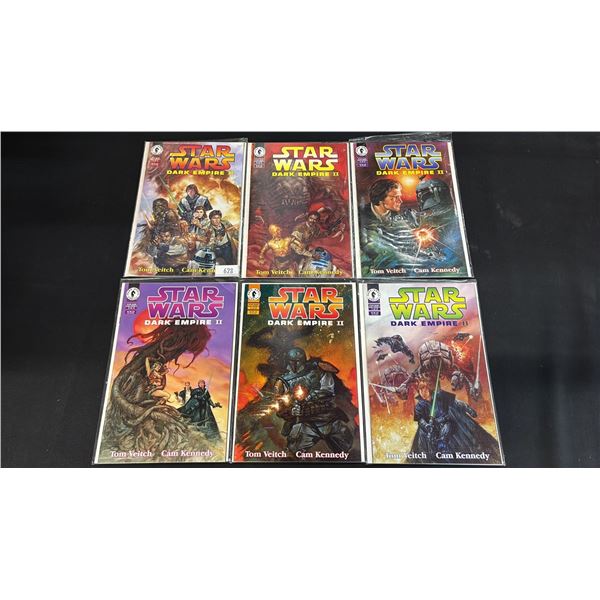 (6) DARK HORSE COMICS STAR WARS DARK EMPIRE II COMIC BOOKS; #1-6