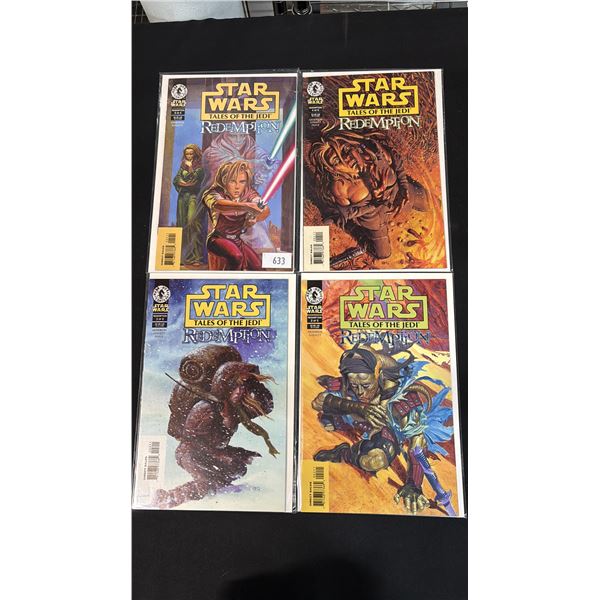 (4) DARK HORSE COMICS STAR WARS TALES OF THE JEDI REDEMPTION COMIC BOOKS; #2-5