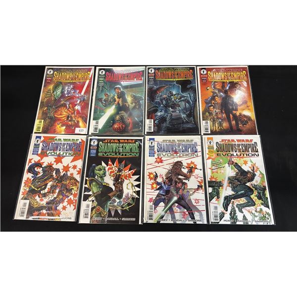 (8) DARK HORSE COMICS STAR WARS COMIC BOOKS; SHADOWS OF THE EMPIRE #1, 2, 5, 6 & SHADOWS OF THE