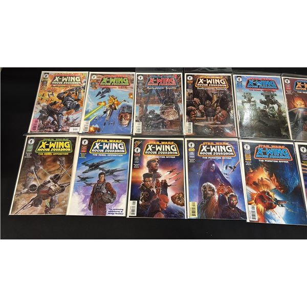 (12) DARK HORSE COMICS STAR WARS X-WING ROGUE SQUADRON COMIC BOOKS; BATTLEGROUND TATOOINE #1-4, THE