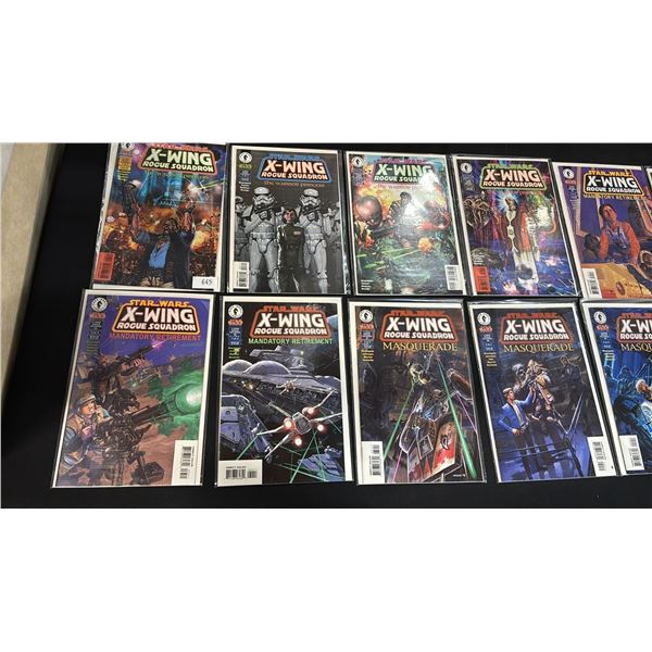 (15) DARK HORSE COMICS STAR WARS X-WING ROGUE SQUADRON COMIC BOOKS; THE WARRIOR PRINCESS #1-4,