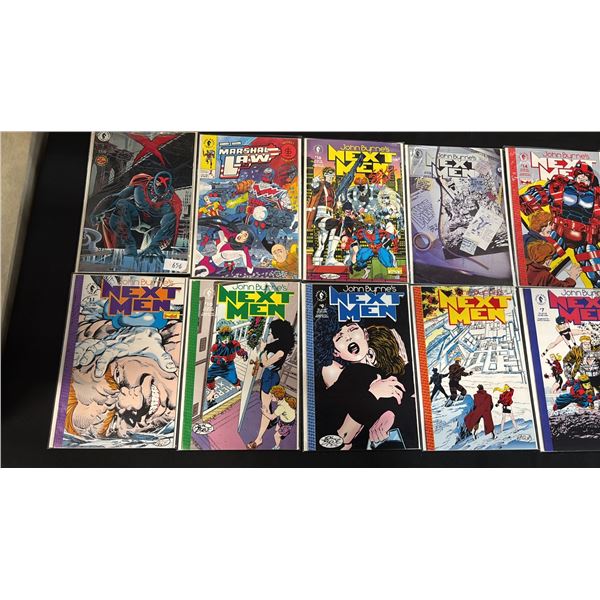 (18) DARK HORSE COMICS COMIC BOOKS; NEXT MEN, X & MARSHAL LAW