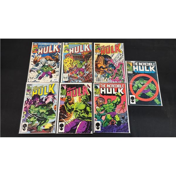 (7) MARVEL THE INCREDIBLE HULK COMIC BOOKS