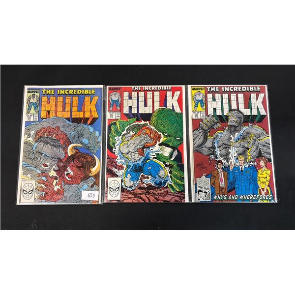 (3) MARVEL THE INCREDIBLE HULK COMIC BOOKS; #341, 342 & 346