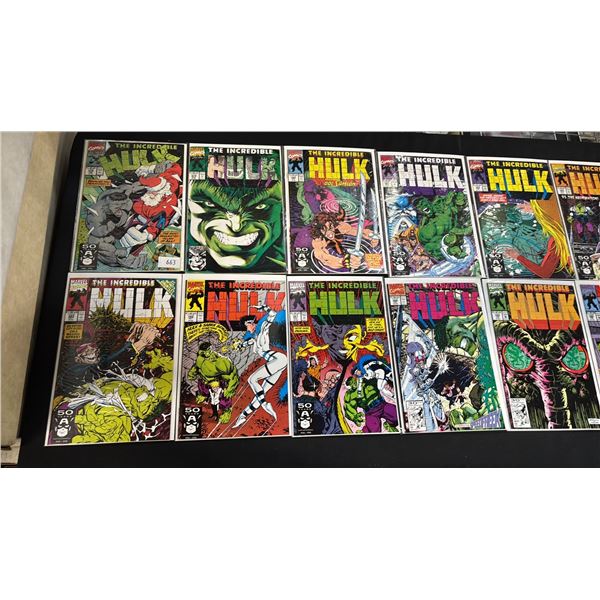 (16) MARVEL THE INCREDIBLE HULK COMIC BOOKS; COMPLETE RUN #378-393