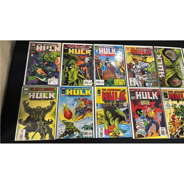 (15) MARVEL THE INCREDIBLE HULK COMIC BOOKS