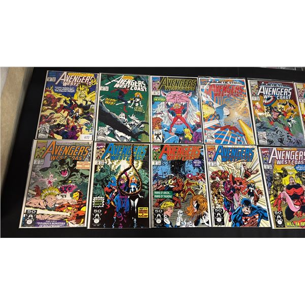 (16) MARVEL THE WEST COAST AVENGERS COMIC BOOKS
