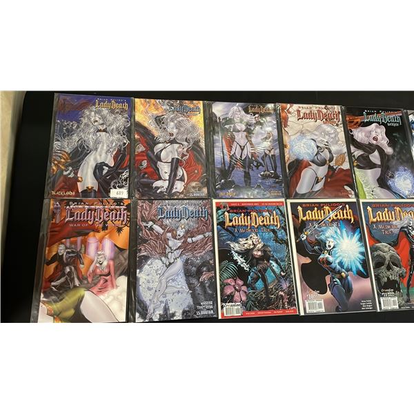 (25) ASSORTED LADY DEATH COMIC BOOKS