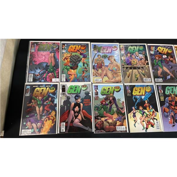 (19) IMAGE COMICS GEN 13 COMIC BOOKS