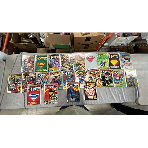 (23) DC SUPERMAN COMIC BOOKS