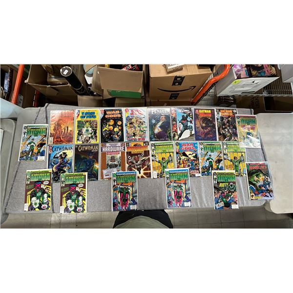 (24) ASSORTED DC COMIC BOOKS; HARDWARE, CAT WOMAN, WAR OF THE GODS & MORE