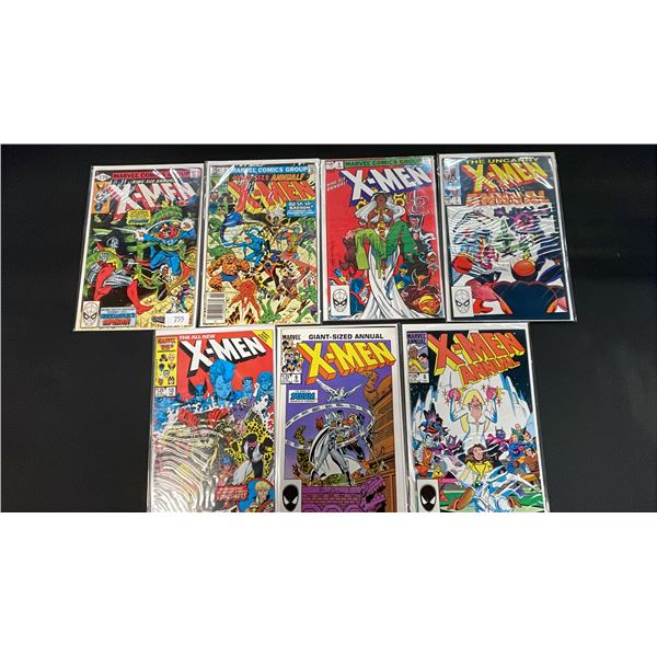 (7) MARVEL ANNUAL X-MEN COMIC BOOKS; #4-10